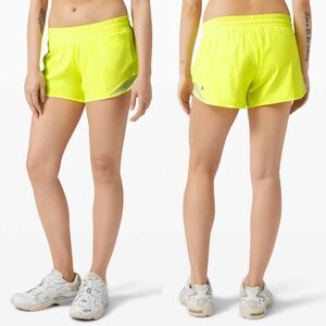 NWT ✨ Lululemon Hotty Hot‎ Short II 4" Highlight Yellow Size 6 W7AWBT